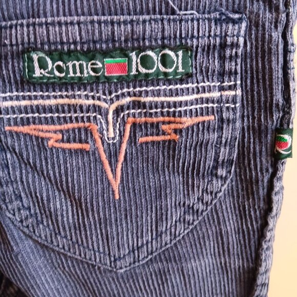 21x21 Boys 7 Slim Vintage Cords Jeans 1970's Kids Pants Embroidered Disco Pocket - Picture 7 of 7